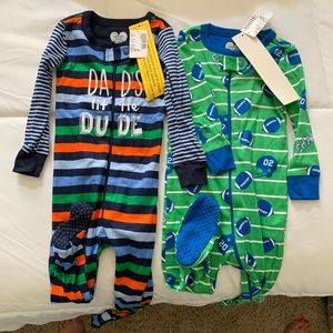 NWT Baby boy zipper sleepers